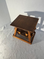 Early 20th Century Folk Art Miniature Porch Swing Model in Reclaimed Advertising Wood