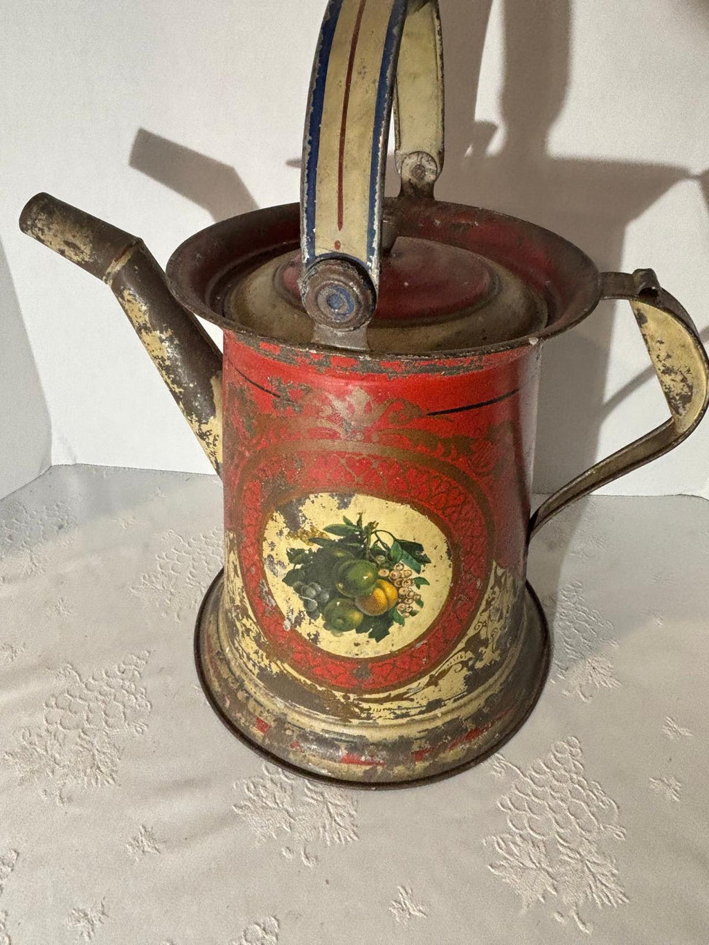 Large Decorated Toleware Coffee Pot, American, mid-19th century.