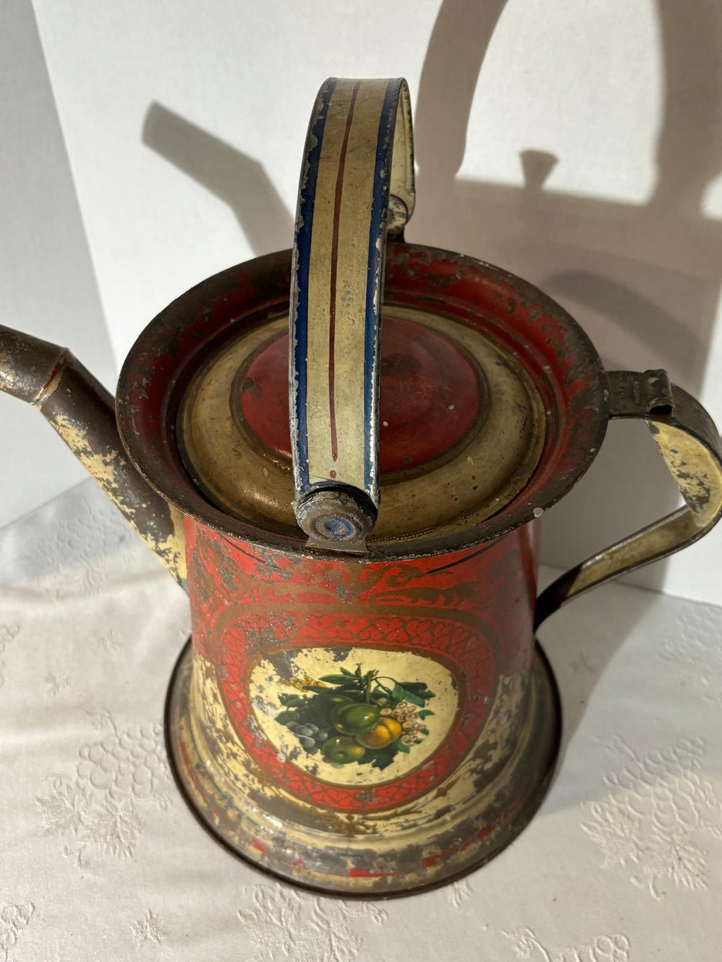 Large Decorated Toleware Coffee Pot, American, mid-19th century.