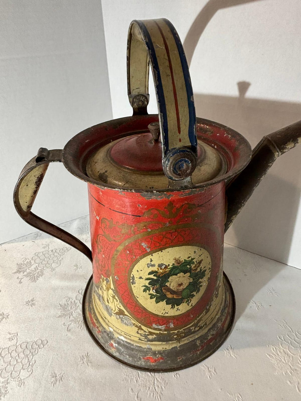 Large Decorated Toleware Coffee Pot, American, mid-19th century.