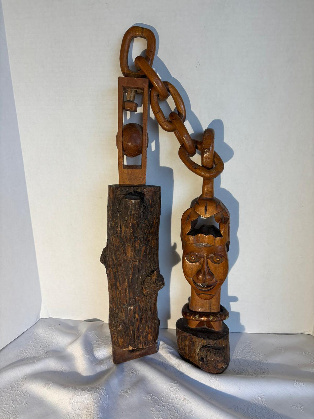 French Folk Art Carved Wooden Whimsy, late 19th century.