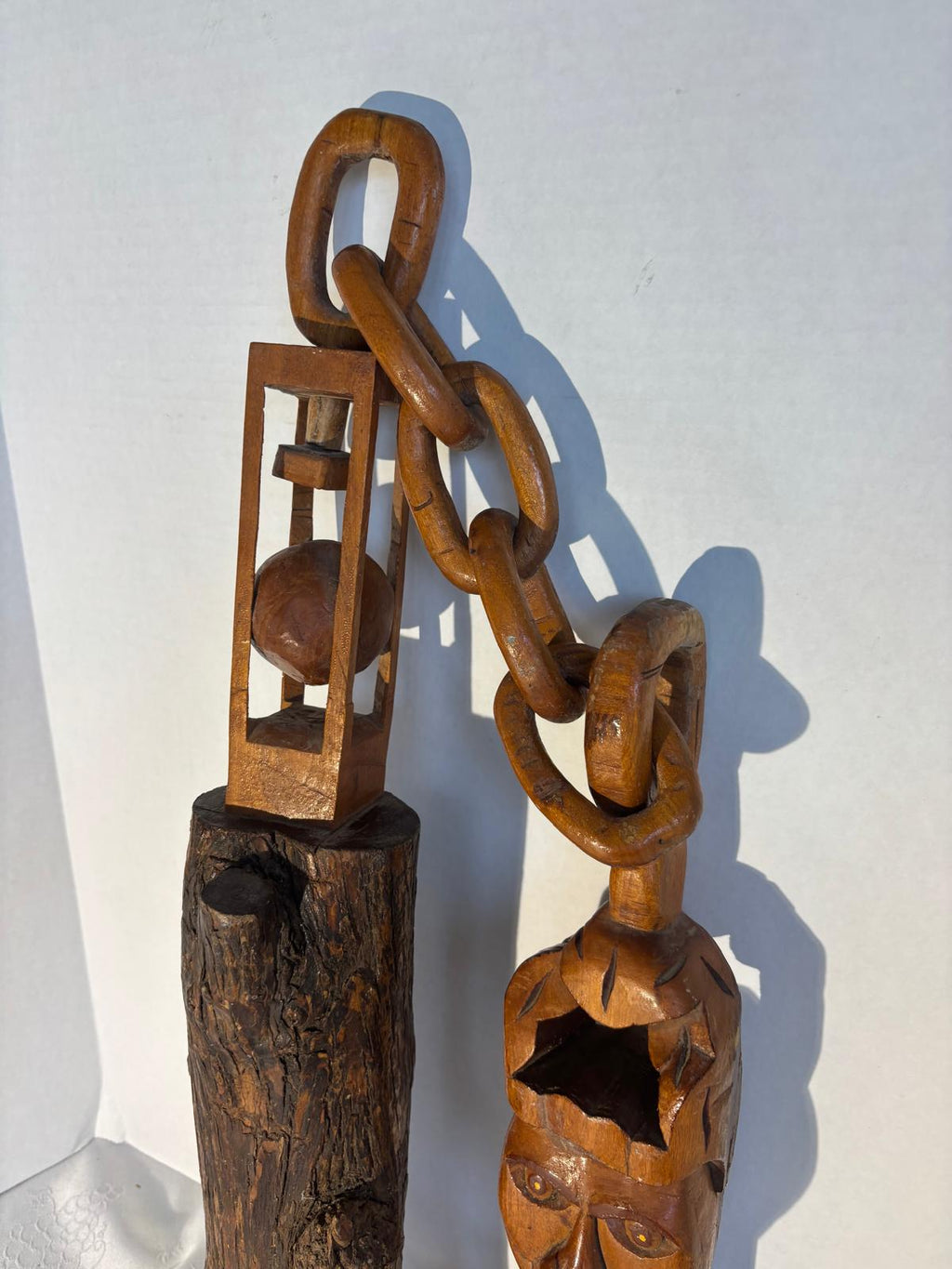 French Folk Art Carved Wooden Whimsy, late 19th century.