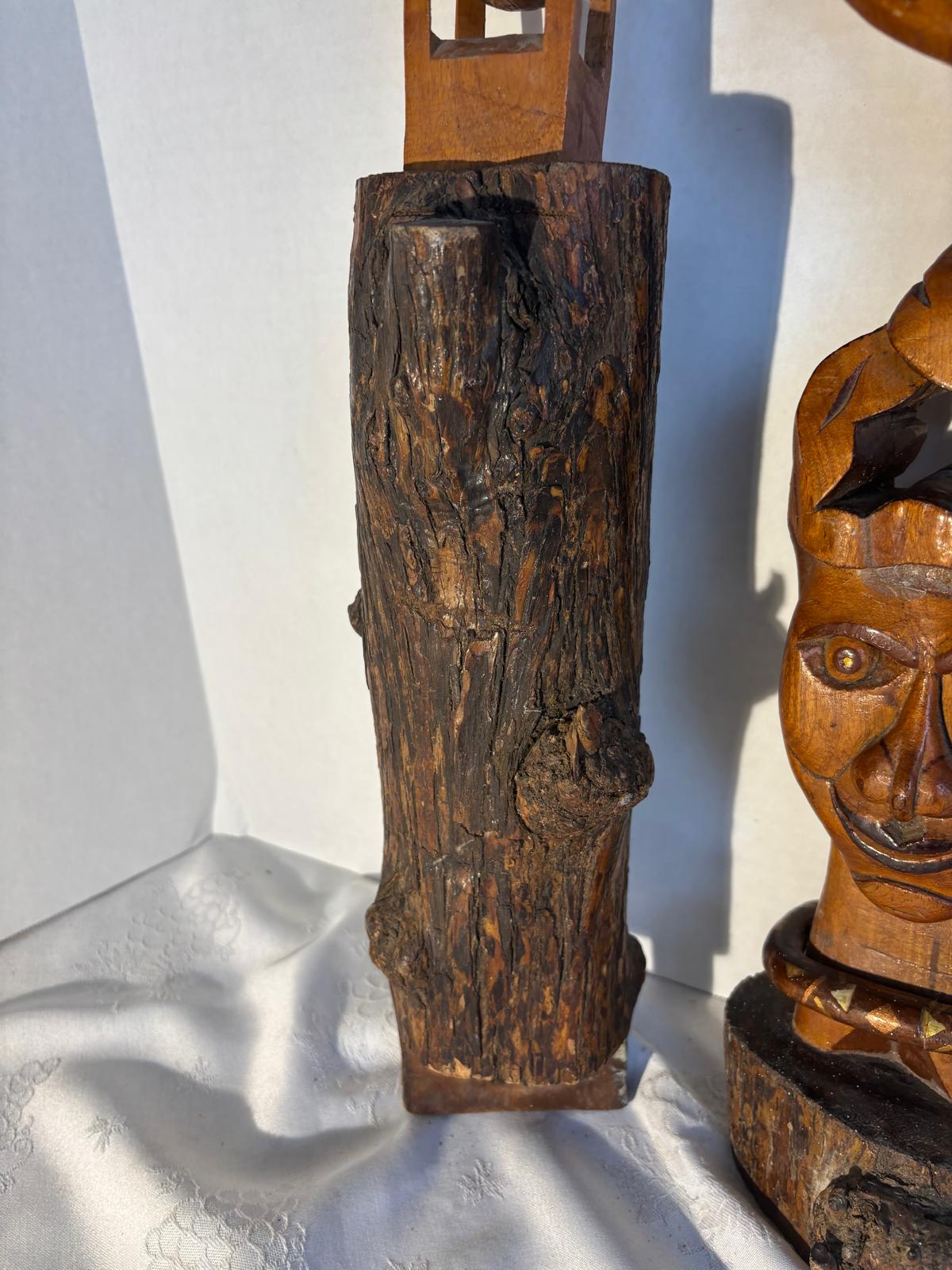 French Folk Art Carved Wooden Whimsy, late 19th century.