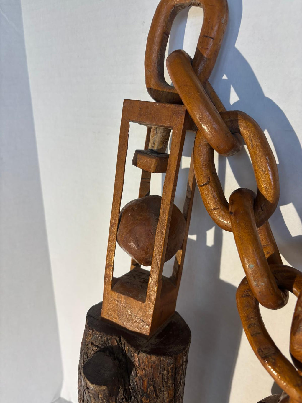 French Folk Art Carved Wooden Whimsy, late 19th century.