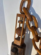 French Folk Art Carved Wooden Whimsy, late 19th century.