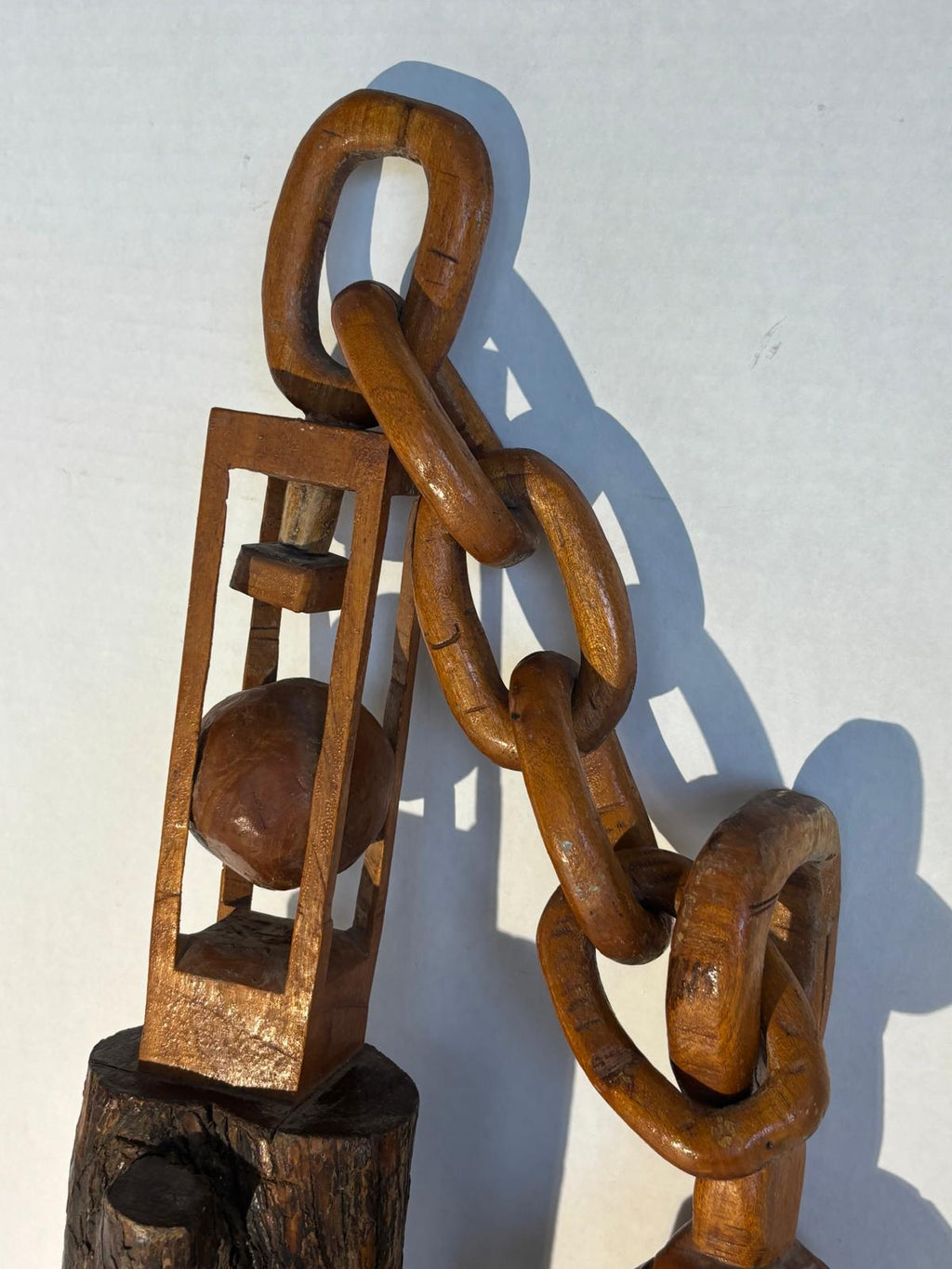 French Folk Art Carved Wooden Whimsy, late 19th century.