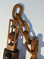 French Folk Art Carved Wooden Whimsy, late 19th century.