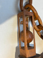French Folk Art Carved Wooden Whimsy, late 19th century.