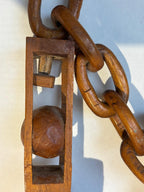 French Folk Art Carved Wooden Whimsy, late 19th century.