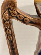 ENGLISH MAJOLICA PITCHER IN THE JAPONESQUE TASTE — ATTRIBUTED TO COPELAND & SONS (MINTON TRADITION), CIRCA 1875–1890