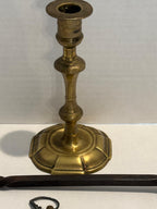 Fine Early American Brass and Iron Hearth Ensemble, 18th–Early 19th Century