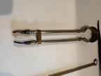 Fine Early American Brass and Iron Hearth Ensemble, 18th–Early 19th Century
