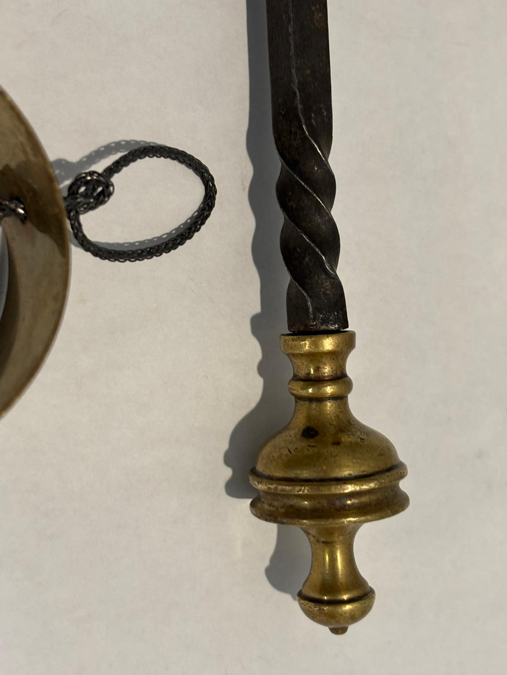Fine Early American Brass and Iron Hearth Ensemble, 18th–Early 19th Century