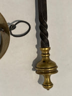 Fine Early American Brass and Iron Hearth Ensemble, 18th–Early 19th Century