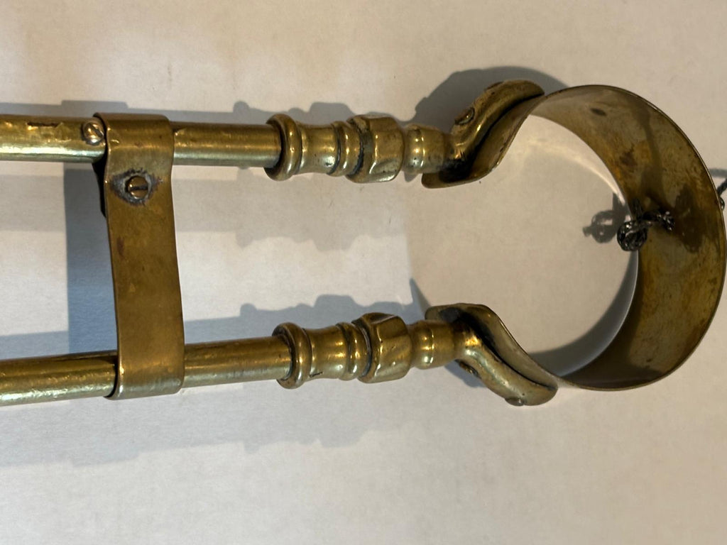Fine Early American Brass and Iron Hearth Ensemble, 18th–Early 19th Century