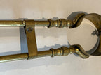 Fine Early American Brass and Iron Hearth Ensemble, 18th–Early 19th Century