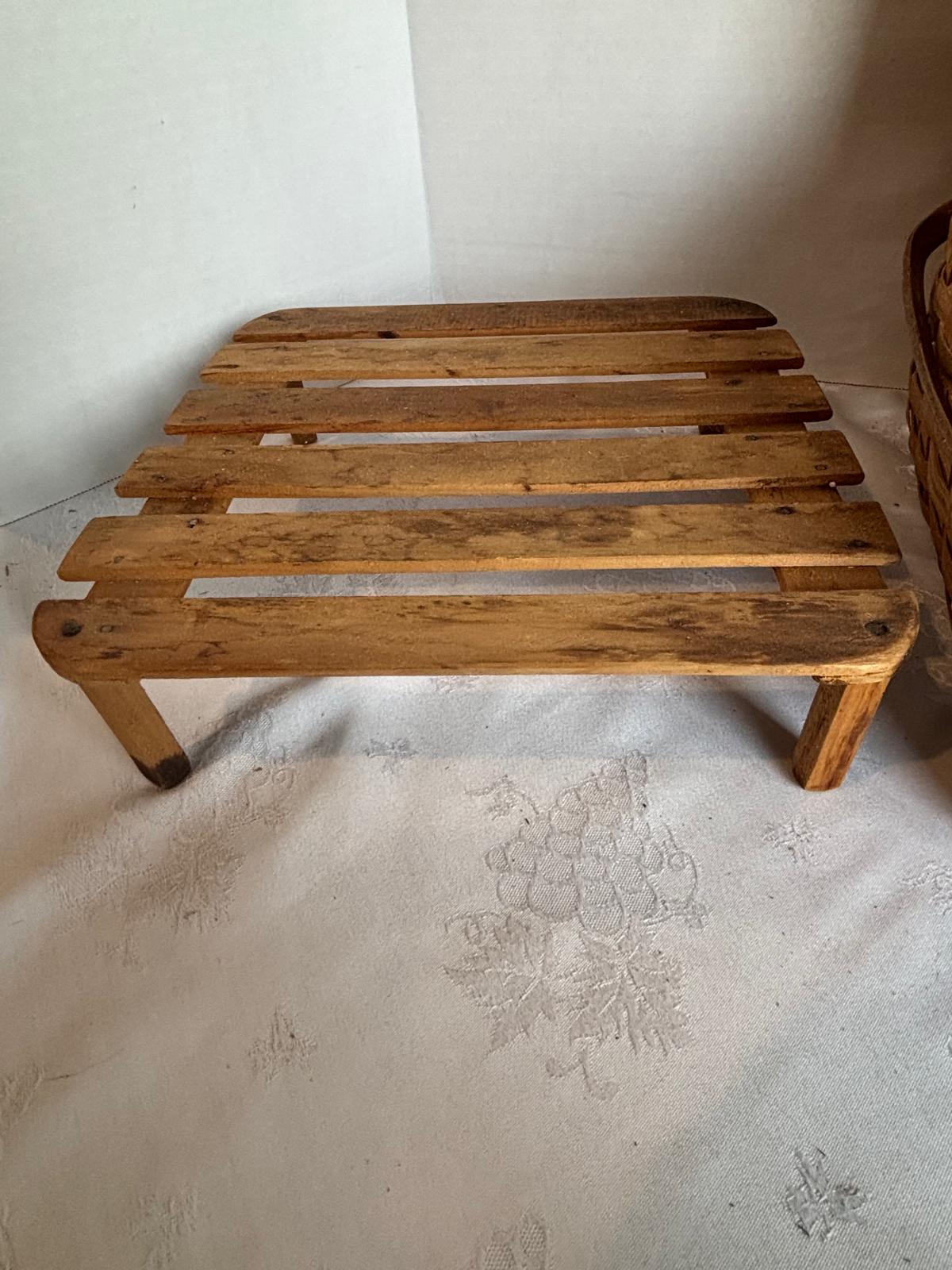 Exceptional Early 20th Century American Covered Picnic / Pie Carrier Basket with Original Interior Tray