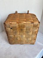 Exceptional Early 20th Century American Covered Picnic / Pie Carrier Basket with Original Interior Tray