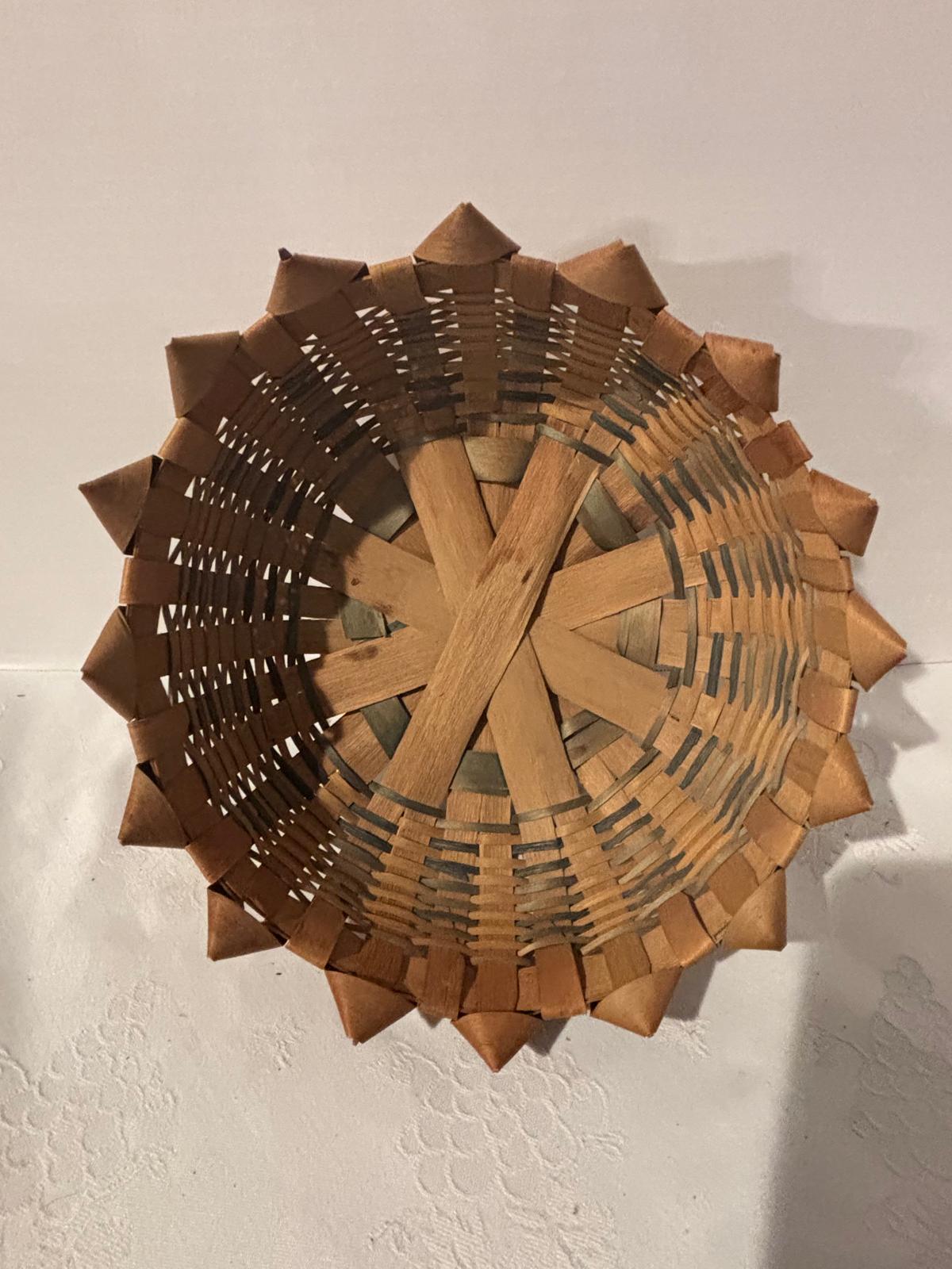 Mid-20th century American or Scandinavian handwoven basket