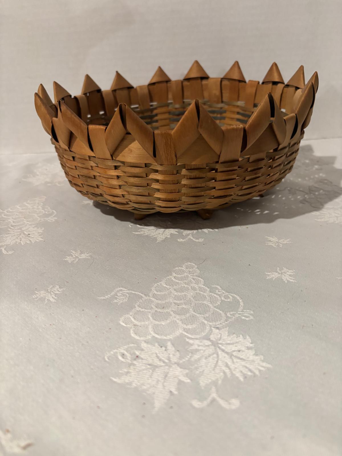 Mid-20th century American or Scandinavian handwoven basket