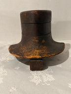 19th century American carved wooden hatter’s mold