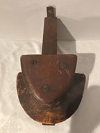19th century American carved wooden hatter’s mold
