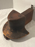 19th century American carved wooden hatter’s mold