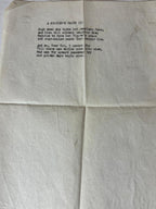 WWII TYPESCRIPT POEM FOUND IN SARA TEASDALE VOLUME — ROLAND IRVINE GAMMON, ARMY AIR FORCES, c. 1943