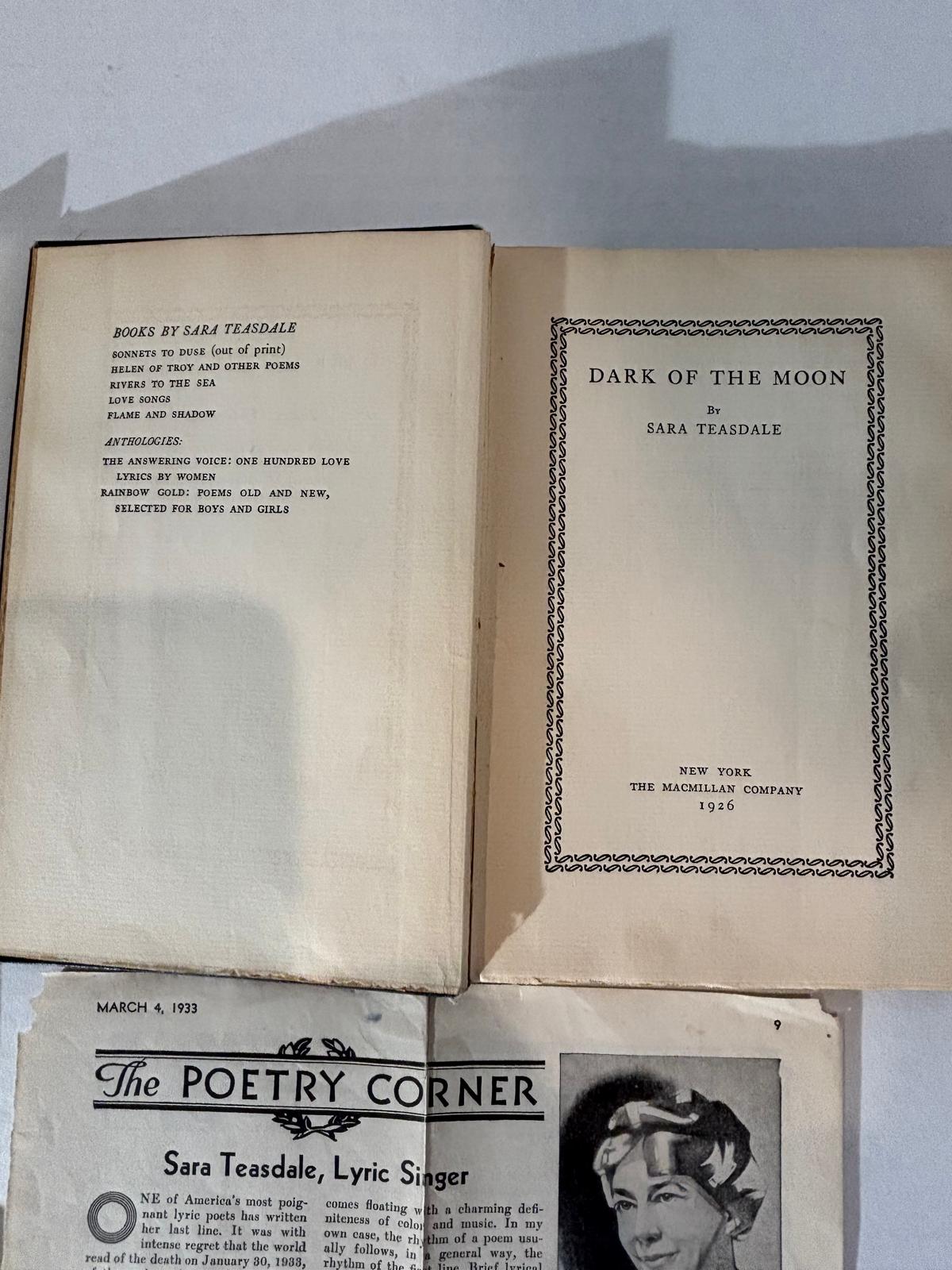 WWII TYPESCRIPT POEM FOUND IN SARA TEASDALE VOLUME — ROLAND IRVINE GAMMON, ARMY AIR FORCES, c. 1943