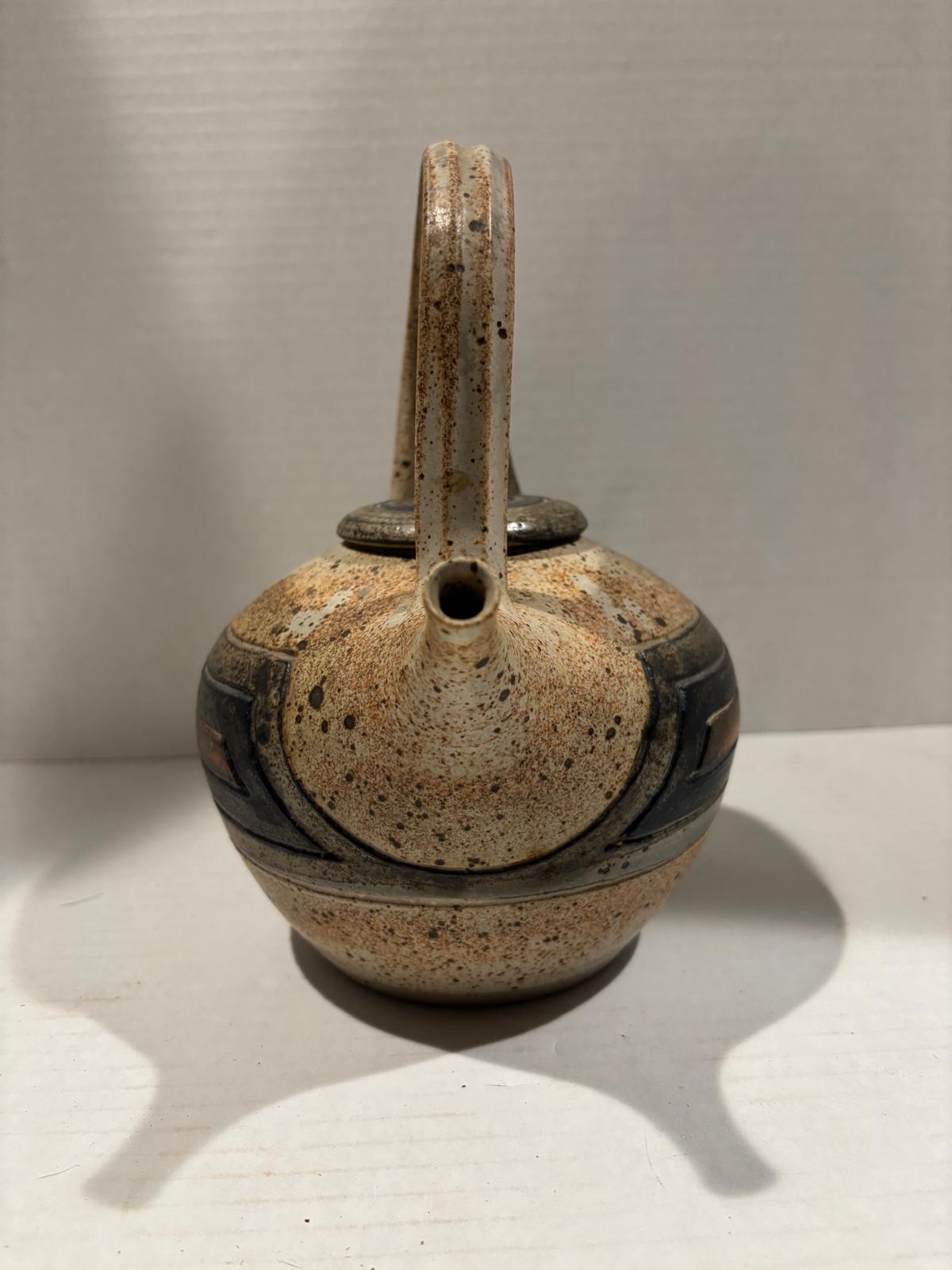 Sculptural Mid-Century Studio Pottery Teapot