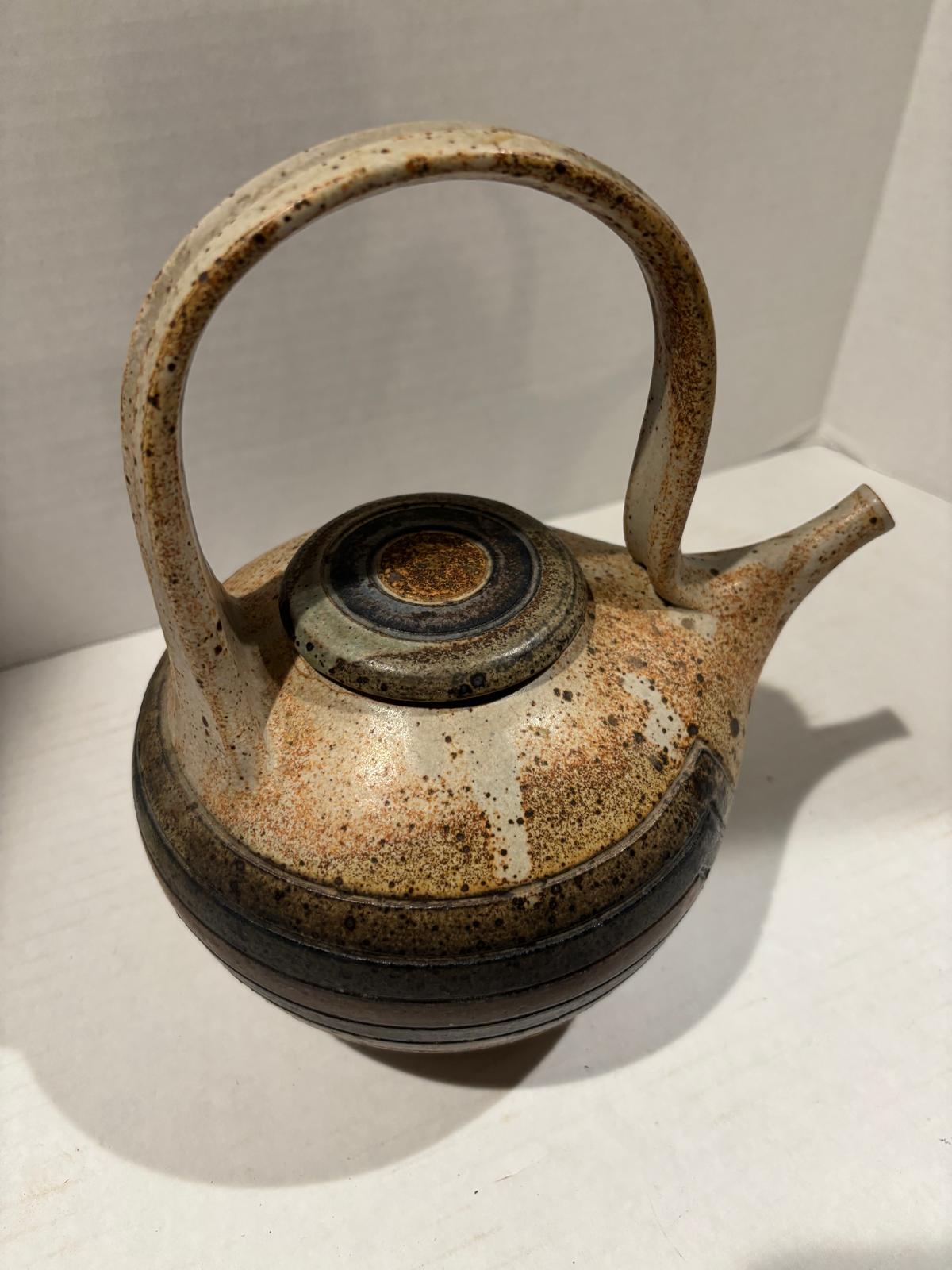 Sculptural Mid-Century Studio Pottery Teapot