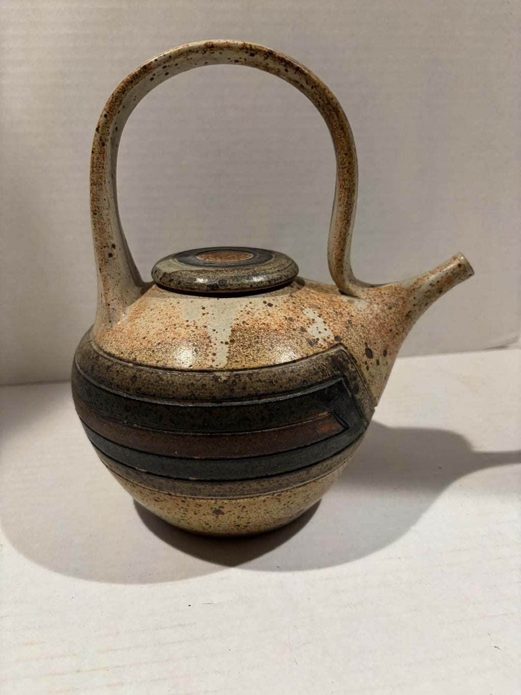 Sculptural Mid-Century Studio Pottery Teapot
