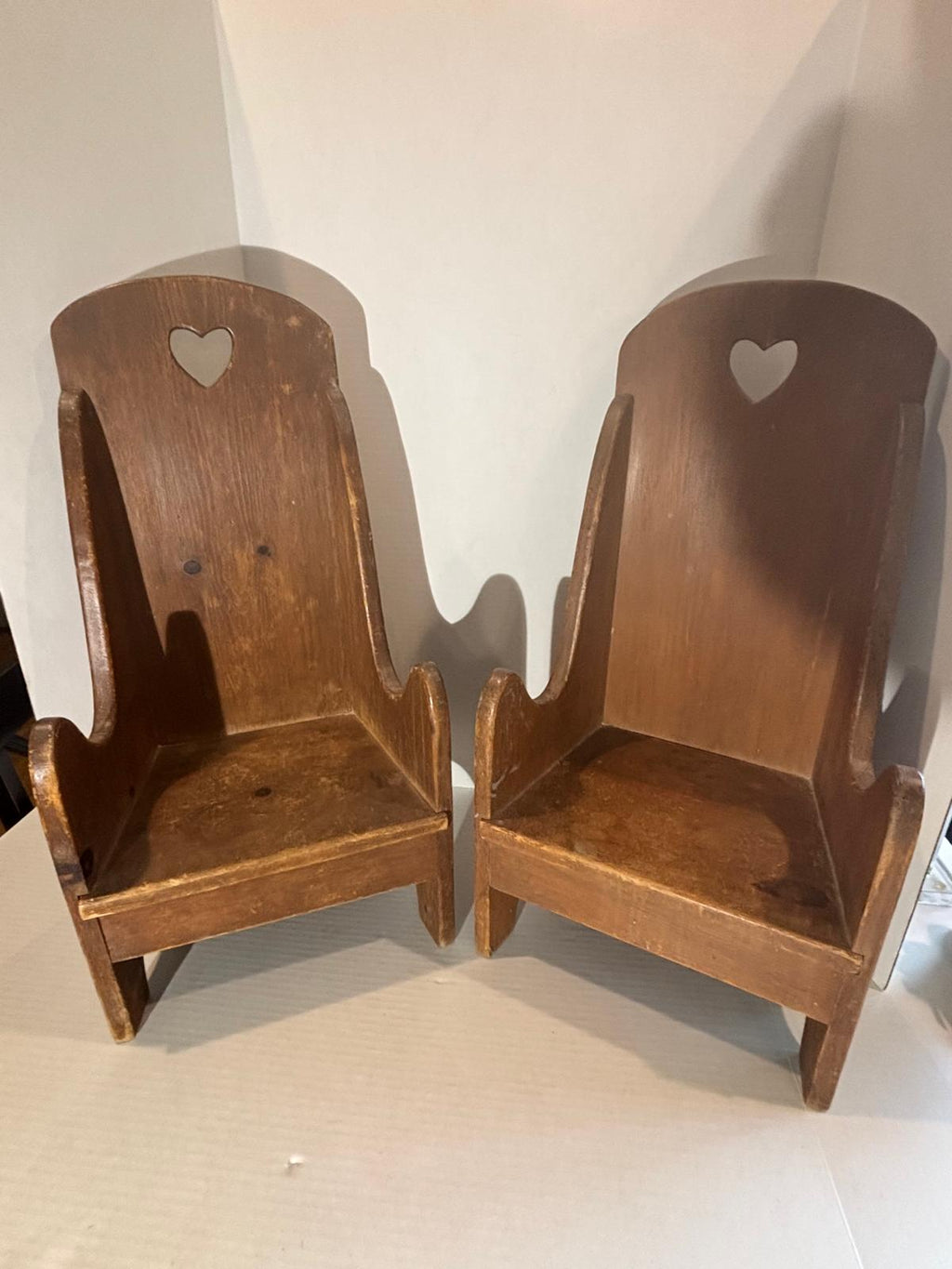 Pair of Handcrafted Pennsylvania Folk Art Child’s Chairs