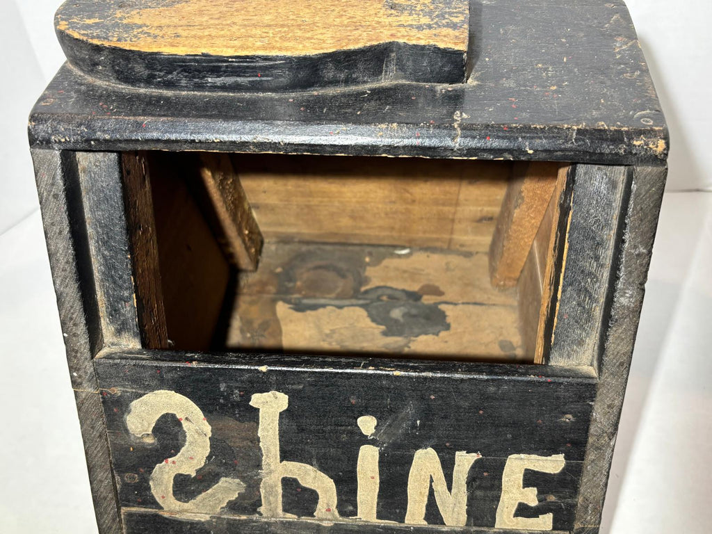 Exceptional Early American Bootblack’s Shoe-Shine Box, Signed and Inscribed to Ronald Gagnon, c. 1900–1920.