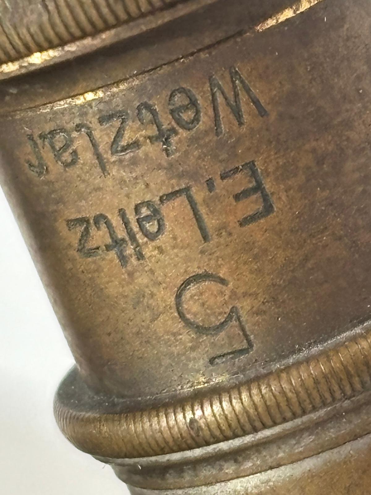 Early 20th Century Leitz Wetzlar Brass Microscope with Complete Matched Optics and Reichert Mechanical Stage — Working