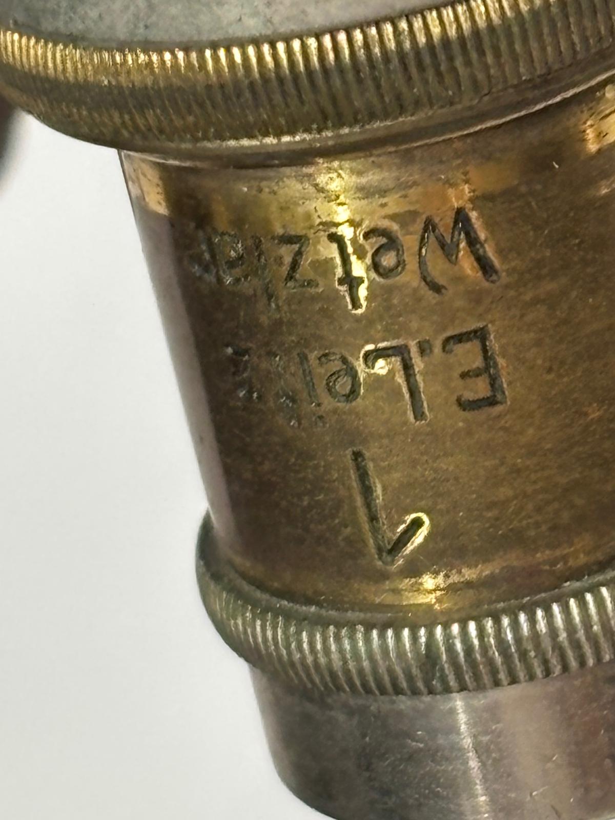 Early 20th Century Leitz Wetzlar Brass Microscope with Complete Matched Optics and Reichert Mechanical Stage — Working