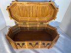 American Folk Art Architectural Box in the Tramp Art Tradition Mid-20th Century (circa 1950s)