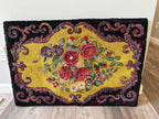 A striking American hand-hooked rug of early 20th century date