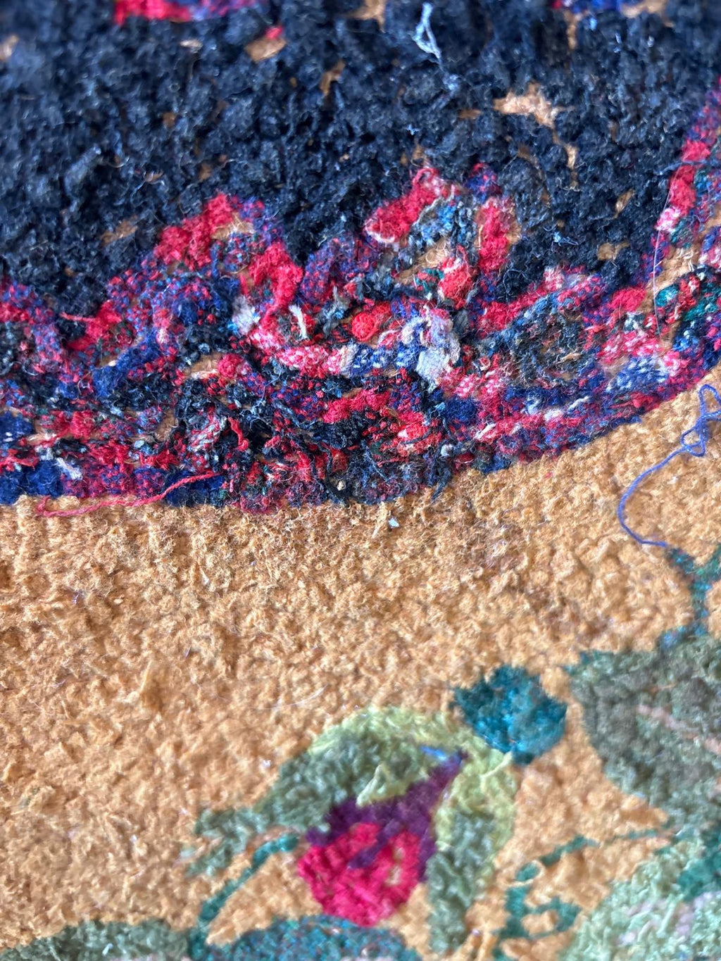 A striking American hand-hooked rug of early 20th century date