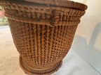 Fine Late 19th Century American Fancy Splint Basket with Hinged Lid