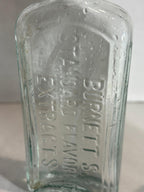 Group of Six Burnett’s Standard Flavoring Extract Bottles, Boston, Late 19th Century
