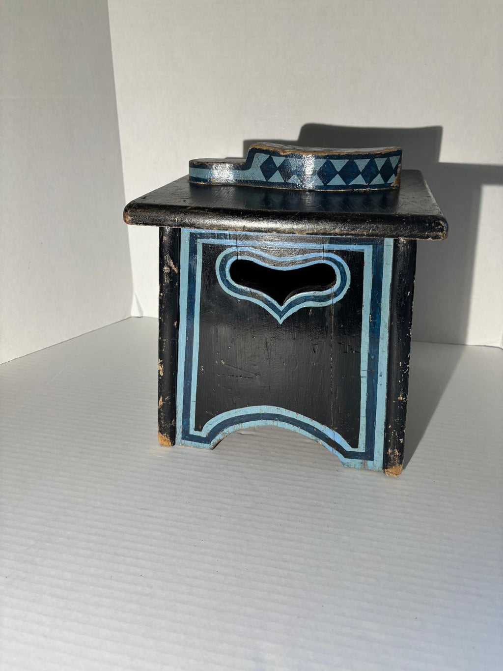 Paint-Decorated Folk Art Shoeshine Box  American, probably Pennsylvania or New England, circa 1890–1910