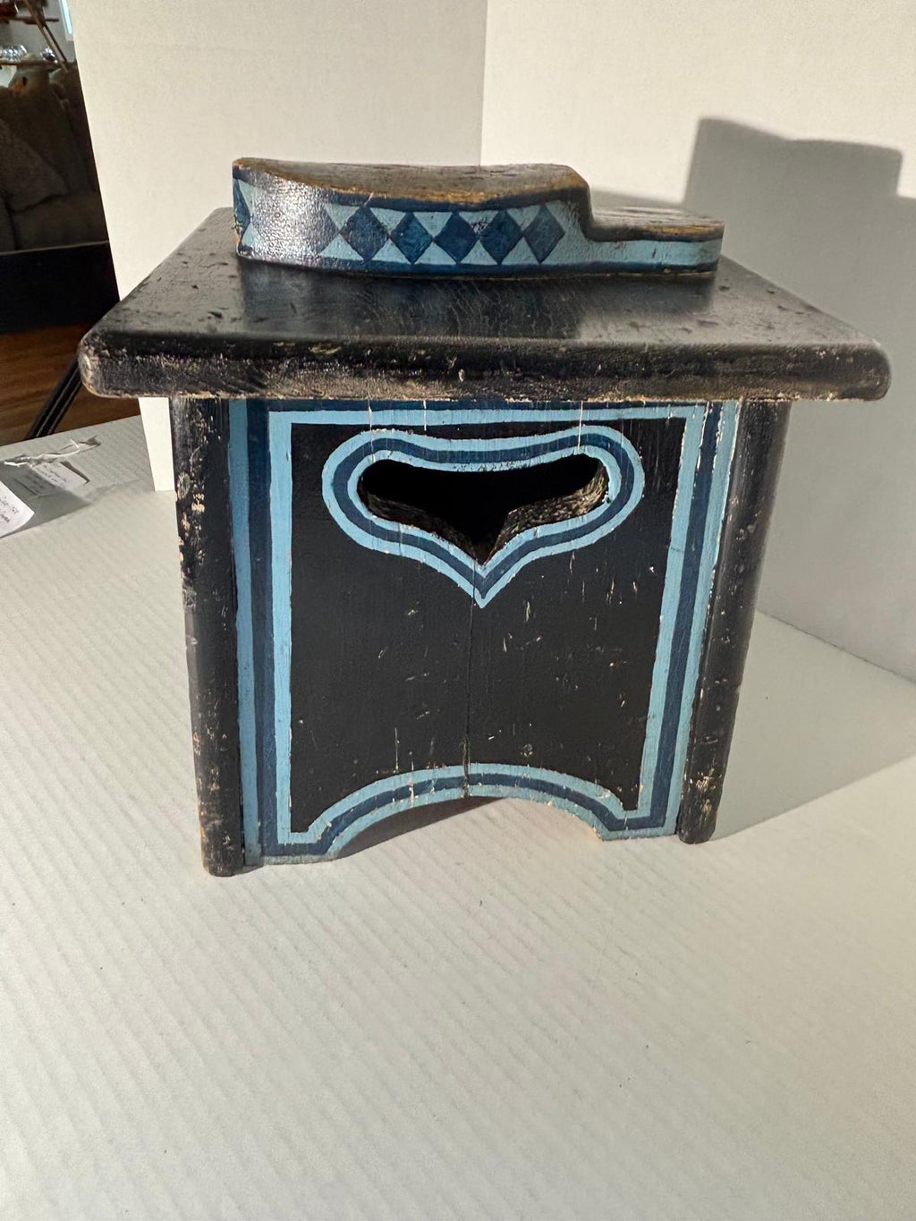 Paint-Decorated Folk Art Shoeshine Box  American, probably Pennsylvania or New England, circa 1890–1910