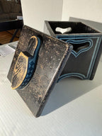 Paint-Decorated Folk Art Shoeshine Box  American, probably Pennsylvania or New England, circa 1890–1910
