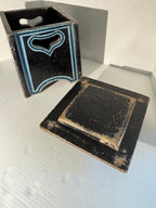 Paint-Decorated Folk Art Shoeshine Box  American, probably Pennsylvania or New England, circa 1890–1910