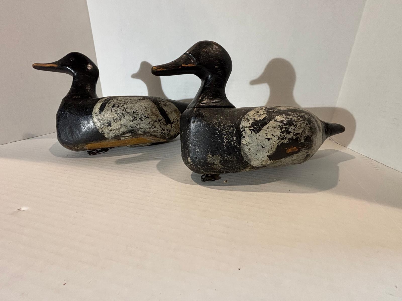 Important Pair of Early Working Merganser Decoys Circa 1910–1930.