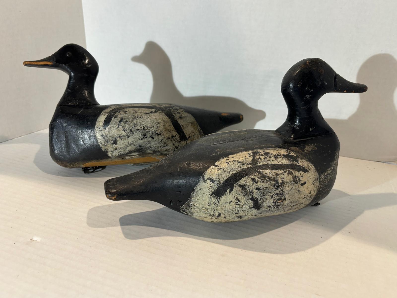 Important Pair of Early Working Merganser Decoys Circa 1910–1930.