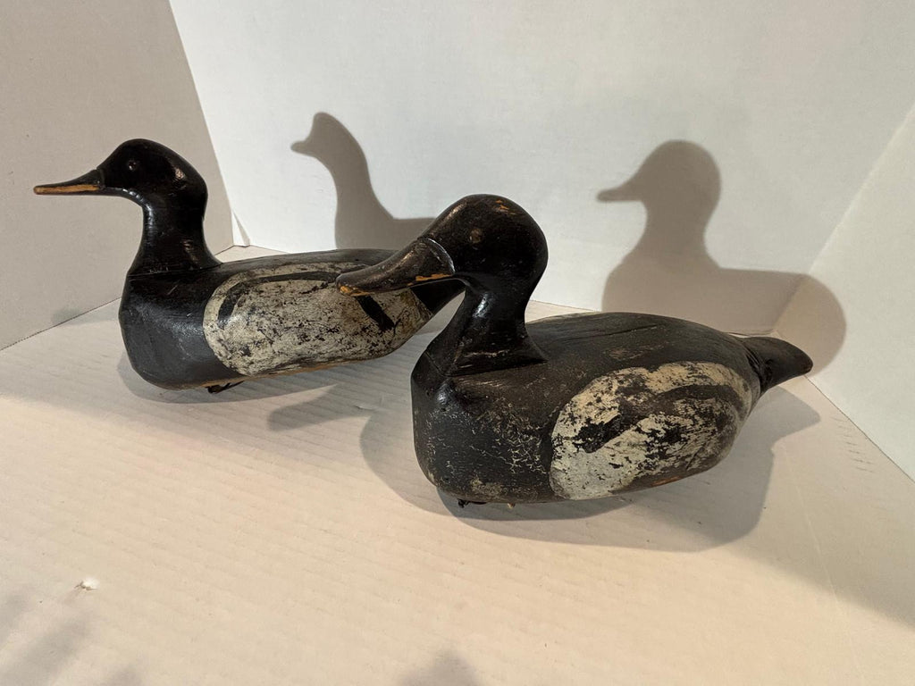 Important Pair of Early Working Merganser Decoys Circa 1910–1930.