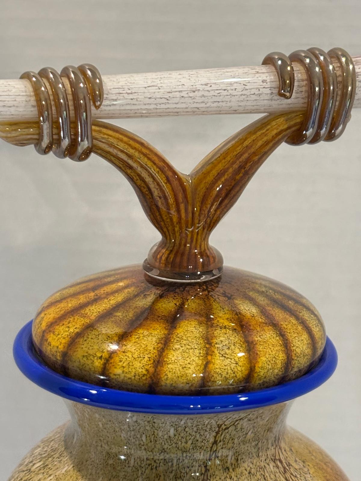 Large Gartner/Blade Studio Art Glass Covered Vessel Massachusetts, circa 2000