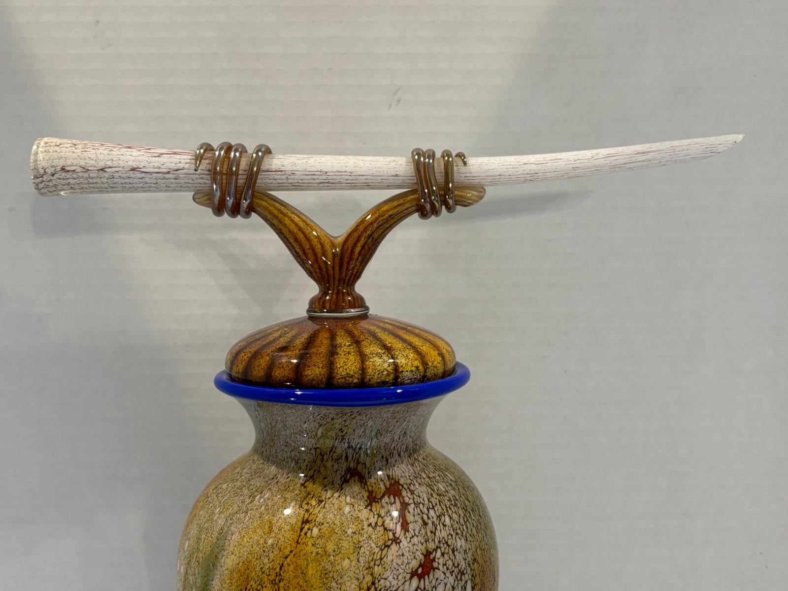 Large Gartner/Blade Studio Art Glass Covered Vessel Massachusetts, circa 2000